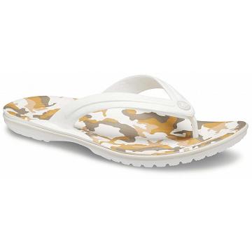 Crocs Crocband™ Printed Women's Flip Flops Brown | Australia 0180BEXC